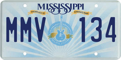 MS license plate MMV134