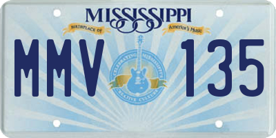 MS license plate MMV135