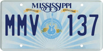 MS license plate MMV137