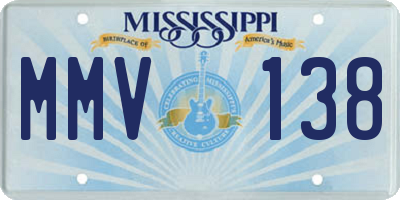 MS license plate MMV138