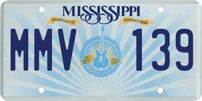 MS license plate MMV139