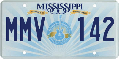 MS license plate MMV142