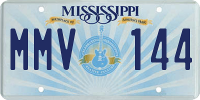 MS license plate MMV144