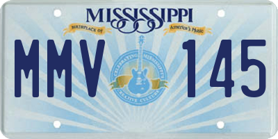 MS license plate MMV145