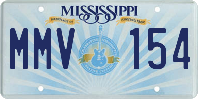 MS license plate MMV154