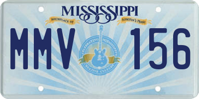 MS license plate MMV156