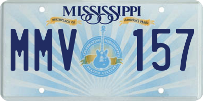 MS license plate MMV157