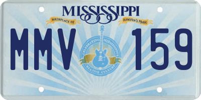 MS license plate MMV159