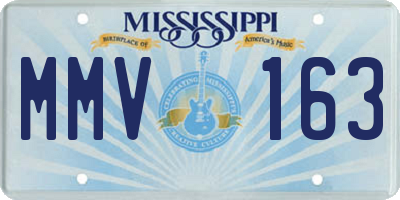 MS license plate MMV163
