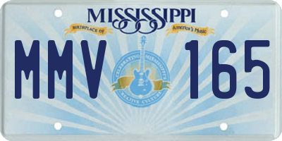 MS license plate MMV165