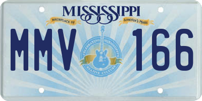 MS license plate MMV166