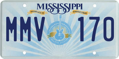 MS license plate MMV170