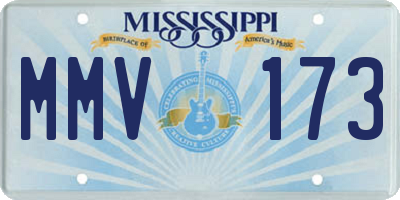 MS license plate MMV173