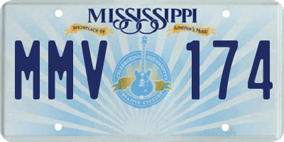 MS license plate MMV174
