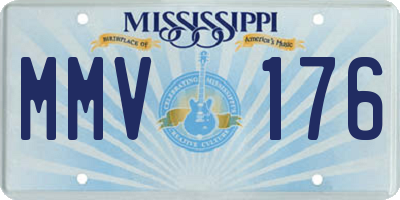 MS license plate MMV176