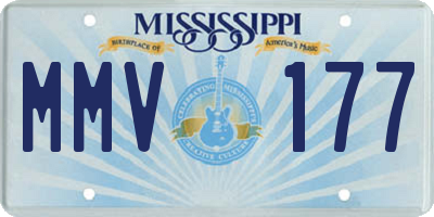 MS license plate MMV177
