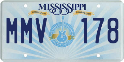 MS license plate MMV178