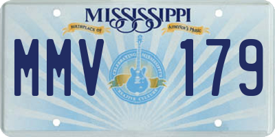 MS license plate MMV179