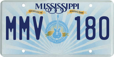 MS license plate MMV180
