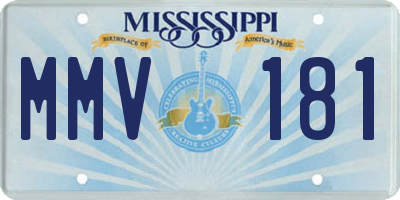 MS license plate MMV181