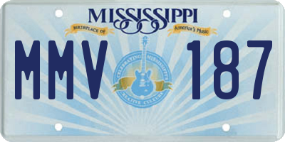 MS license plate MMV187