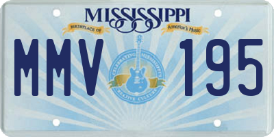 MS license plate MMV195