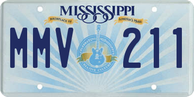 MS license plate MMV211