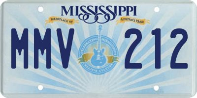 MS license plate MMV212