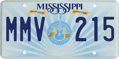 MS license plate MMV215