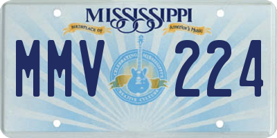 MS license plate MMV224