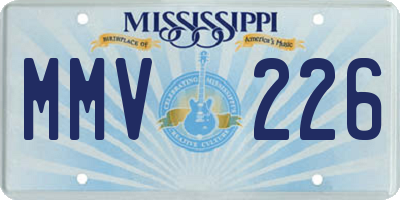 MS license plate MMV226