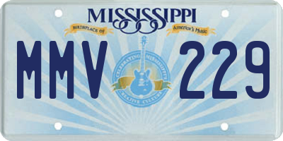 MS license plate MMV229