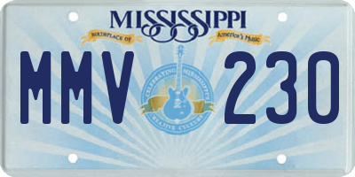 MS license plate MMV230