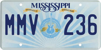 MS license plate MMV236