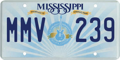 MS license plate MMV239
