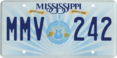 MS license plate MMV242