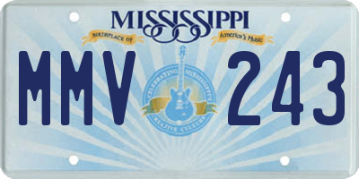 MS license plate MMV243