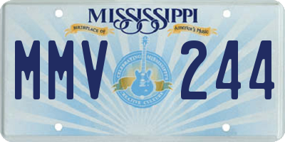 MS license plate MMV244