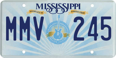 MS license plate MMV245
