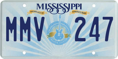 MS license plate MMV247