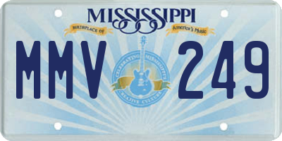 MS license plate MMV249