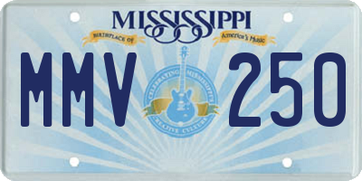 MS license plate MMV250