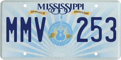 MS license plate MMV253
