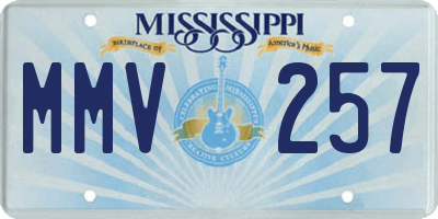 MS license plate MMV257