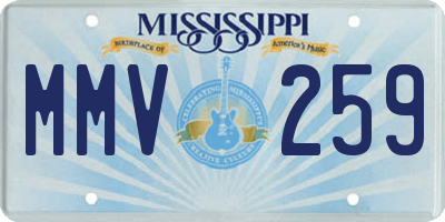 MS license plate MMV259