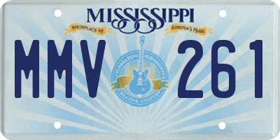 MS license plate MMV261