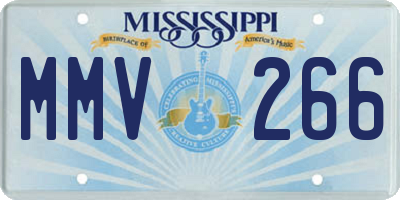 MS license plate MMV266