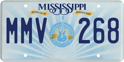 MS license plate MMV268