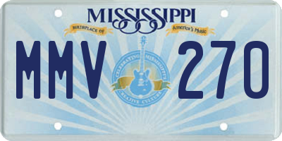 MS license plate MMV270