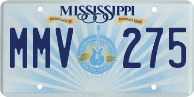 MS license plate MMV275